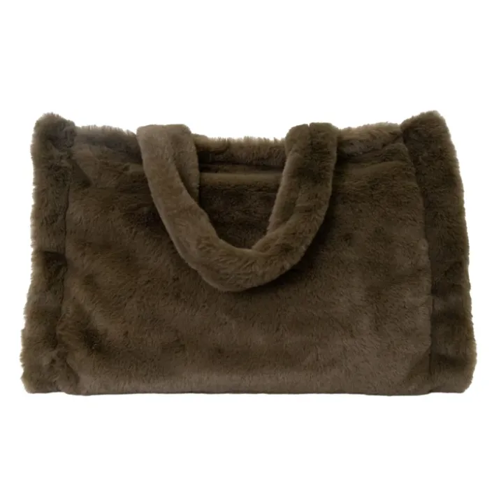 Sac cabas effet doudou avec fermeture aimantée