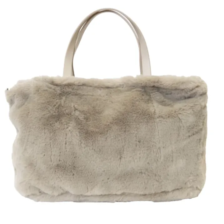 Sac imitation fourrure anse et bandoulière amovible