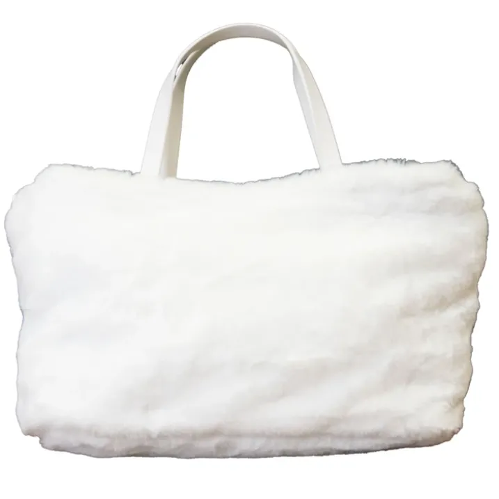 Sac imitation fourrure anse et bandoulière amovible