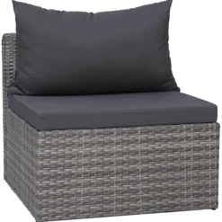 Salon de jardin avec coussin, résine tressée