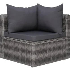 Salon de jardin avec coussin, résine tressée