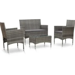 Salon de jardin confortable 4 pièces