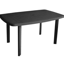 Salon de jardin en résine – Table ovale et 4 fauteuils