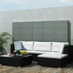 Salon de jardin modulable en résine tressée