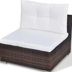 Salon de jardin modulable en résine tressée