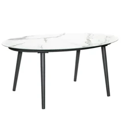 Salon détente avec table en imitation marbre