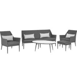 Salon détente avec table en imitation marbre