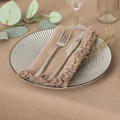 Serviette de table à franges x 2