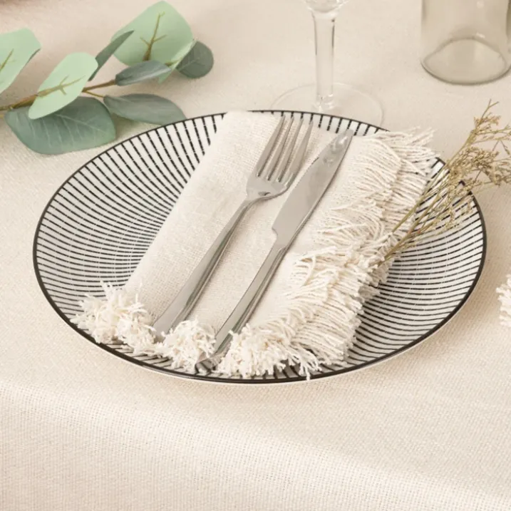 Serviette de table à franges x 2