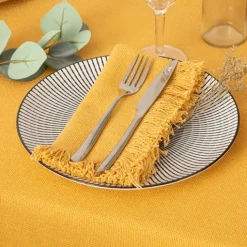 Serviette de table à franges x 2