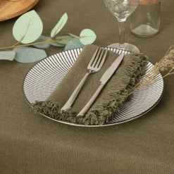 Serviette de table à franges x 2