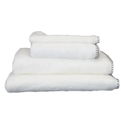 Serviette Grand Hotel surpiqure noire