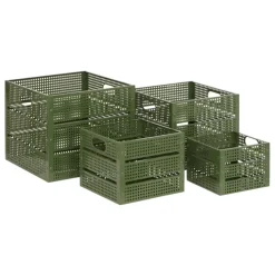 Set de 4 caisses de rangement en métal empilables