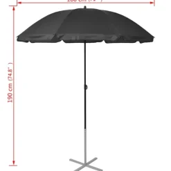 Set de 2 chaises longues et parasol