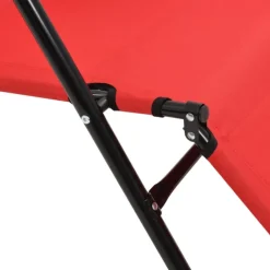 Set de 2 chaises longues pliables avec repose pied