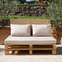 Set de 3 coussins palette extérieurimperméable et déhoussable MINORQUE