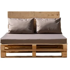 Set de 3 coussins palette extérieurimperméable et déhoussable MINORQUE