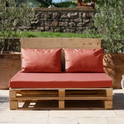 Set de 3 coussins palette extérieurimperméable et déhoussable MINORQUE