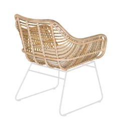 Set de 2 fauteuils en résine tressée imitation rotin