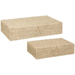 Set de 2 malles en osier