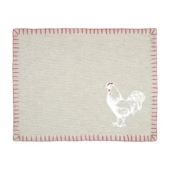 Set de table coq en coton