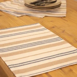 Set de table en coton épais rayures