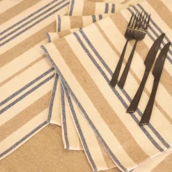 Set de table en coton épais rayures
