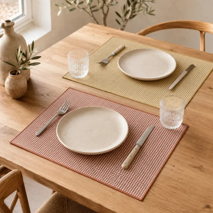 Set de table enduit vichy