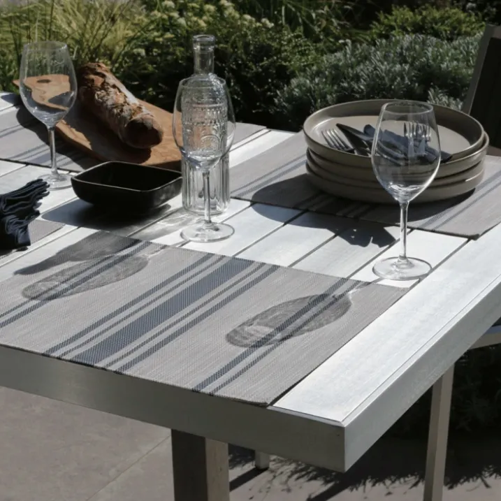 Set de table lavable à fines rayures