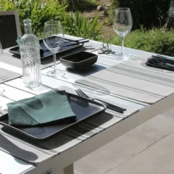 Set de table lavable à fines rayures