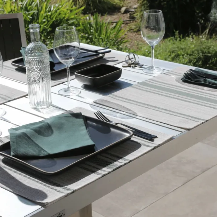 Set de table lavable à fines rayures