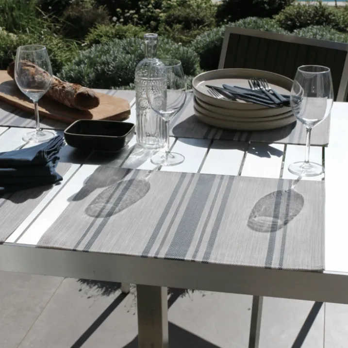 Set de table lavable à fines rayures