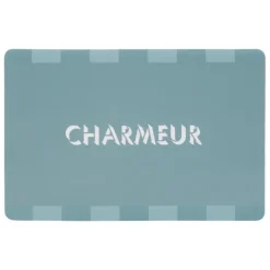 Set de table rectangulaire avec inscription charmeur