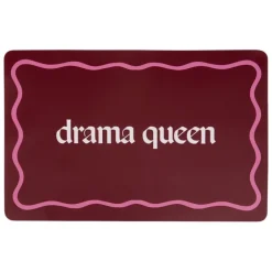 Set de table rectangulaire avec inscription DRAMA QUEEN