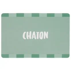 Set de table rectangulaire avec inscription Chaton