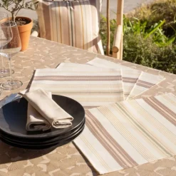Set de table rectangulaire enduite