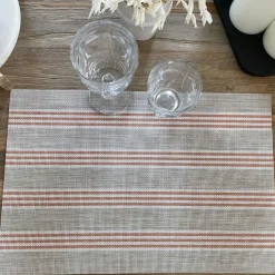 Set de table rectangulaire rayé