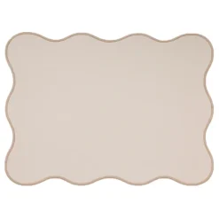 Set de table rectangulaire unis et bords ondulés