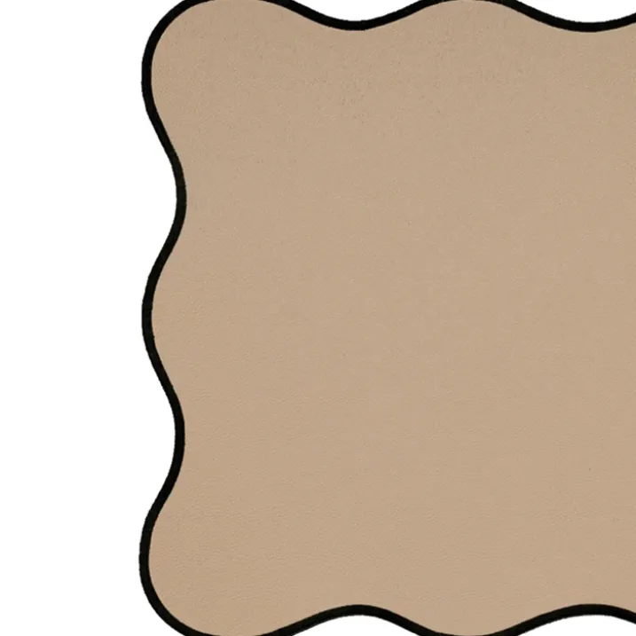 Set de table rectangulaire unis et bords ondulés