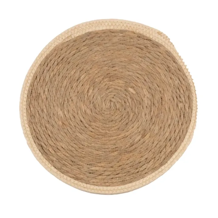Set de table rond en jute rigide tressée