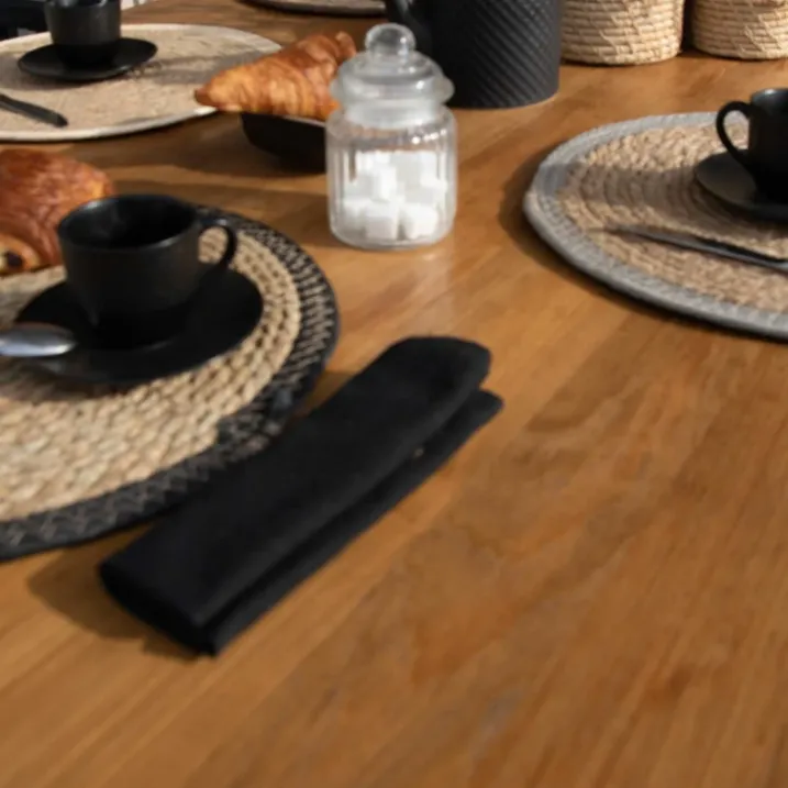 Set de table rond en jute rigide tressée
