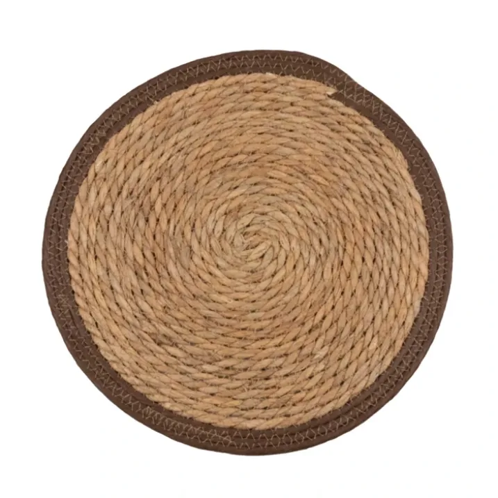 Set de table rond en jute rigide tressée