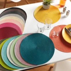 Set de table rond et coloré
