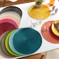 Set de table rond et coloré