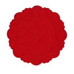 Set de table rond lavable matelassé coton