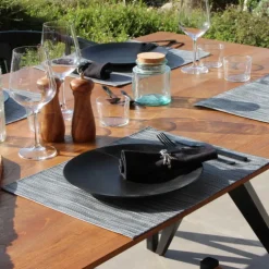 Set de table tissé effet métal