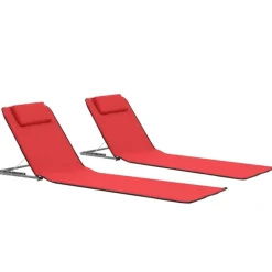 Set de 2 tapis de plage pliables