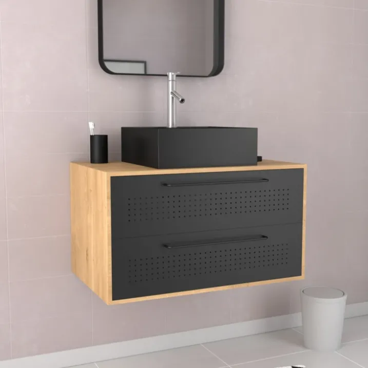 Set meuble de salle de bains avec vasque carrée