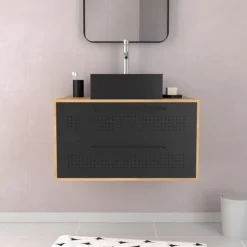 Set meuble de salle de bains avec vasque carrée