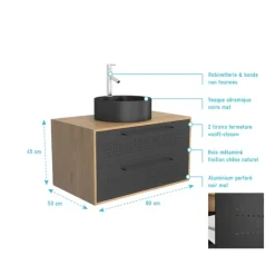 Set meuble de salle de bains avec vasque